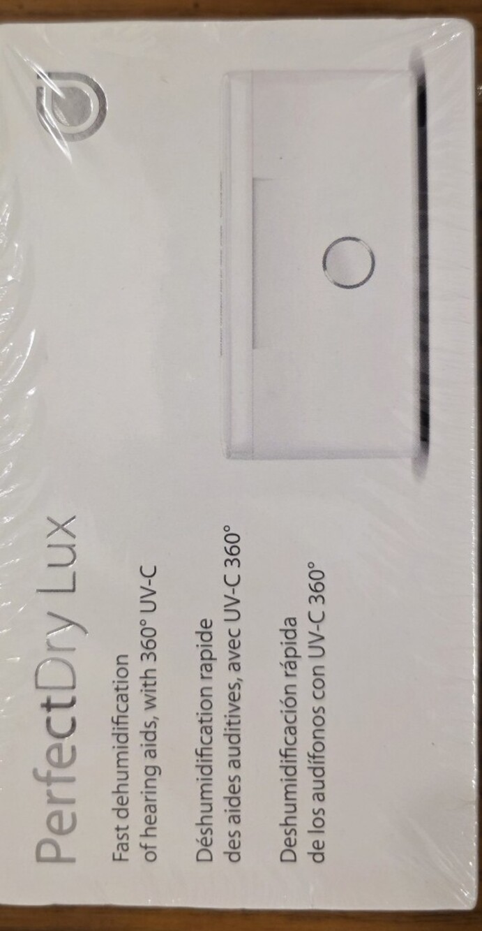 PerfectDry LUX Hearing Aid Dryer UV-C Dehumidifier Wireless Earbuds Cleaner NIB